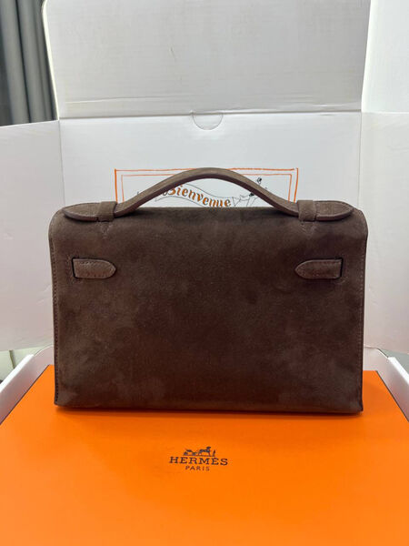 Сумка Hermèskelly Pochette женский замша 155746-5