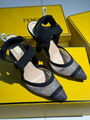 Туфли Fendi женский сетка графитовый 188803-2