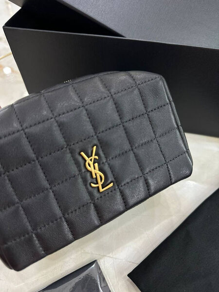 Косметичка Saint Laurent женский кожа черный 170964-7