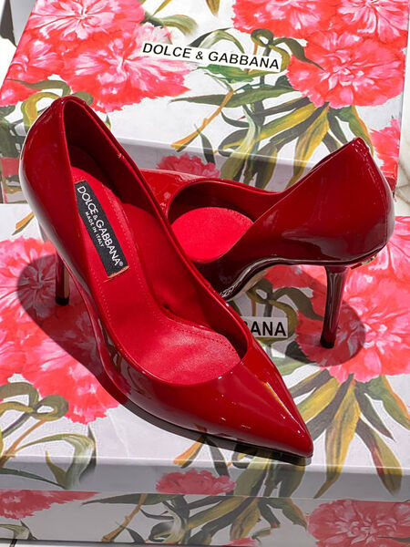 Туфли Dolce&Gabbana женский кожа бордовый 138800-3
