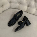 Туфли Chanel женский кожа черный 128598-2