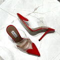 Туфли Alaïa женский кожа бордовый 146198-3