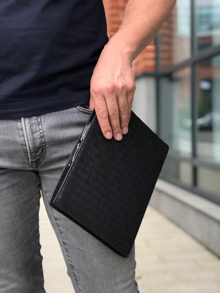 Папка Bottega Veneta мужской кожа черный 56413