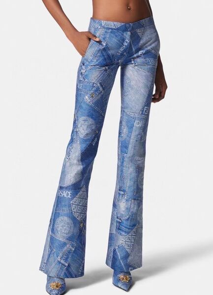 Брюки Versace женский синий 109484