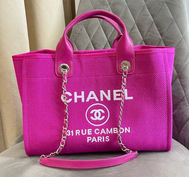 Сумка Chanel Shopping женский текстиль розовый 185177