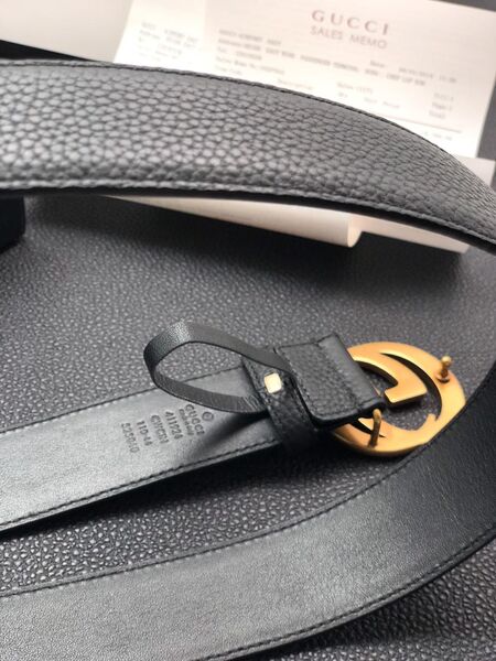 Мужской ремень Gucci мужской кожа черный 52359-2