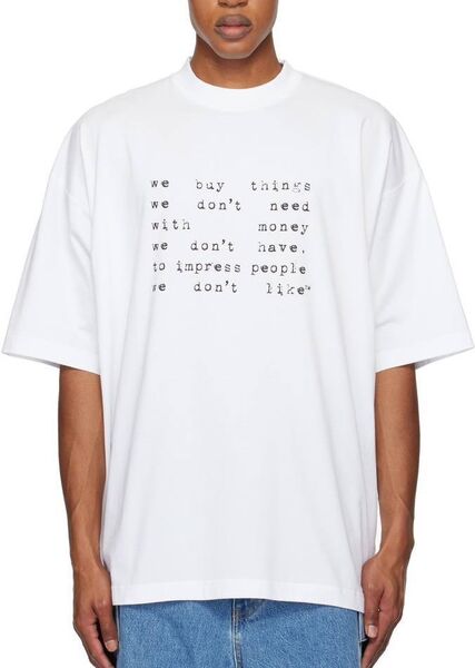 Мужская футболка Vetements мужской белый 173252