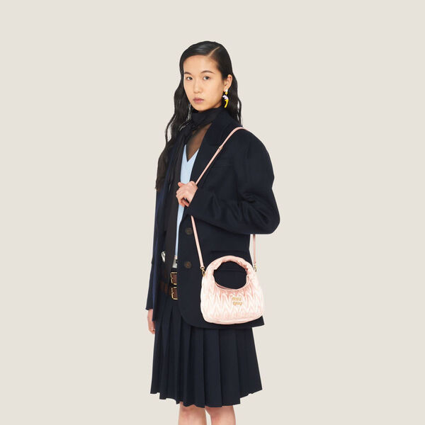 Сумка Miu Miu Wander женский текстиль розовый 118359-2