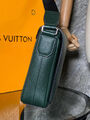 Мужская сумка мессенджер Louis Vuitton мужской кожа болотный 132079-3