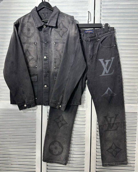 Мужской костюм Louis Vuitton мужской джинса черный 185373
