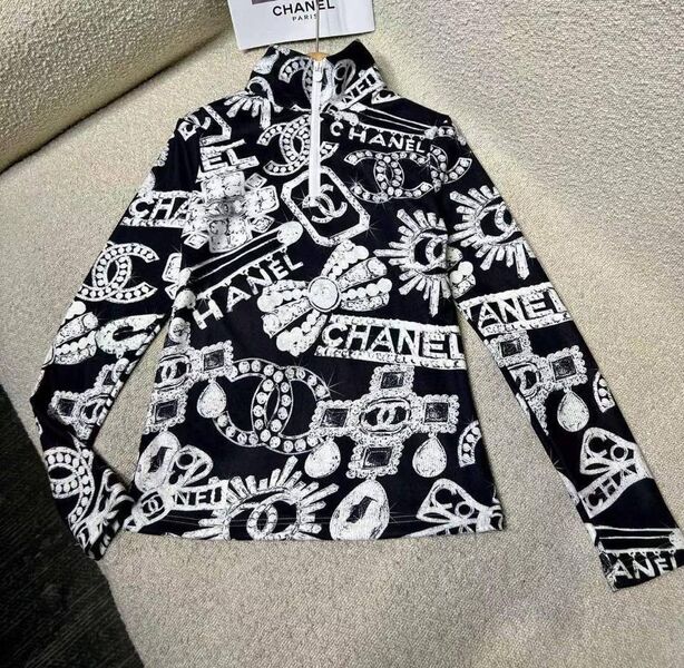 Лонгслив Chanel женский черный 134603