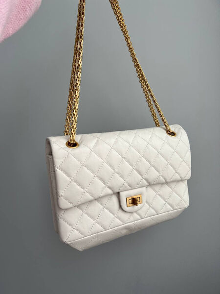 Сумка Chanel Vintage 28 женский кожа белый 134272-2