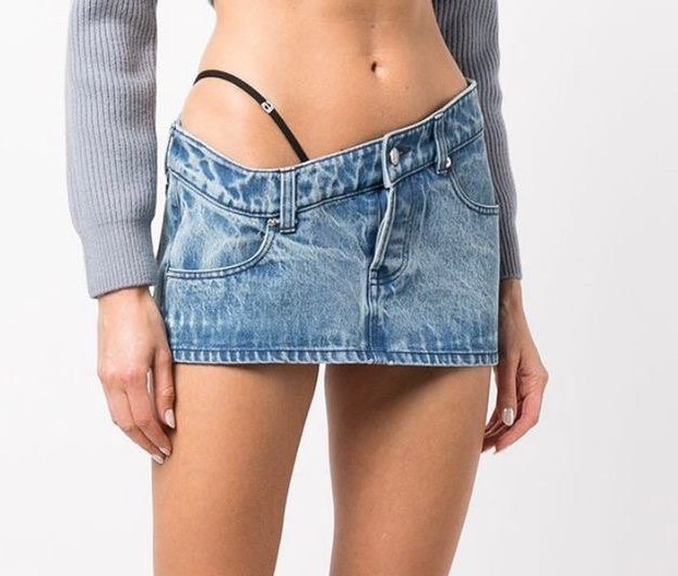 Юбка Alexander Wang женский джинса серо-голубой 102090