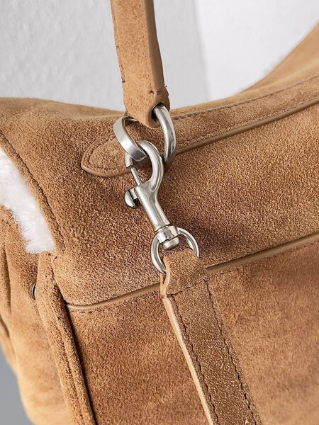 Сумка Balenciaga Rodeo женский замша бежевый 170105-8