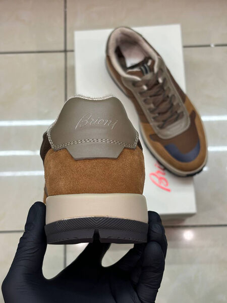 Мужские кроссовкт Brioni мужской текстиль 169507-4