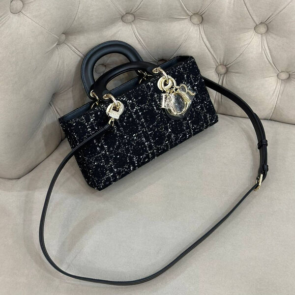 Сумка Christian Dior Lady женский текстиль черный 133092-2