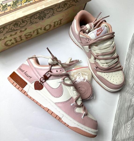 Кеды Nike женский кожа розовый 120858