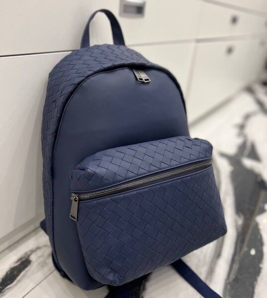 Мужской рюкзак Bottega Veneta мужской кожа синий 105733