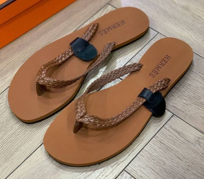 Шлепки Hermès женский кожа 152478