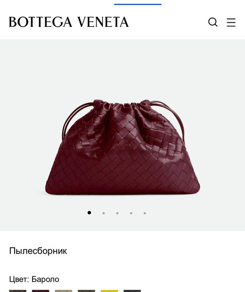 Сумка Bottega Veneta женский кожа бордовый 196586-4