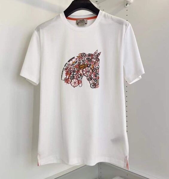 Мужская футболка Hermès мужской белый 190070