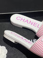 Шлепки Chanel женский текстиль розовый 151165-3