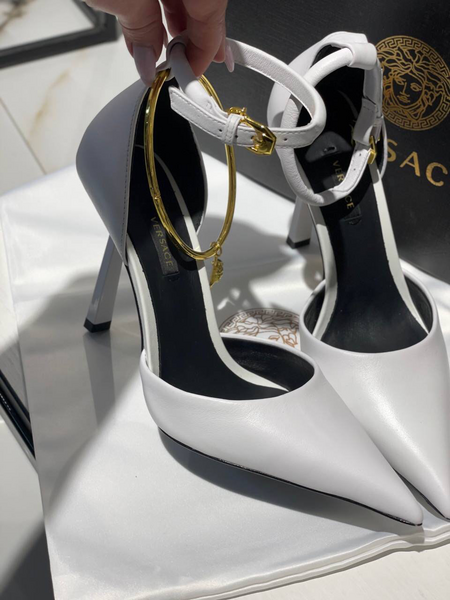 Туфли Versace женский кожа белый 81757-4