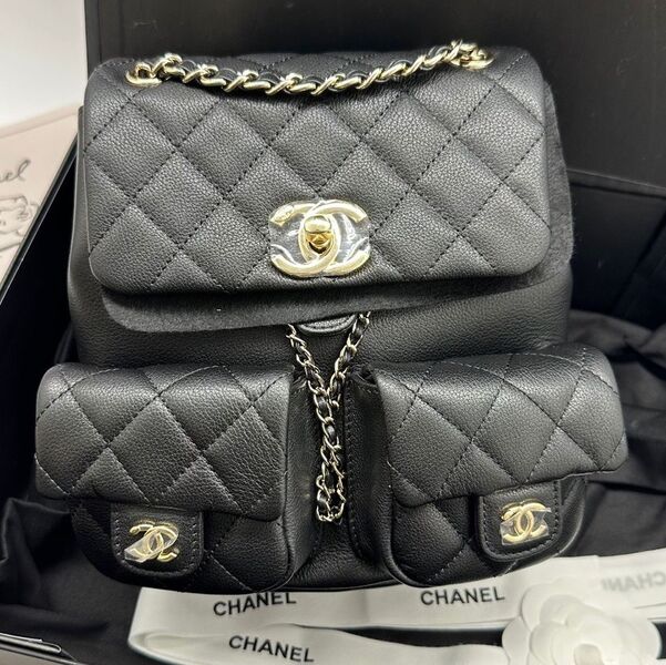 Рюкзак Chanel женский кожа черный 118822