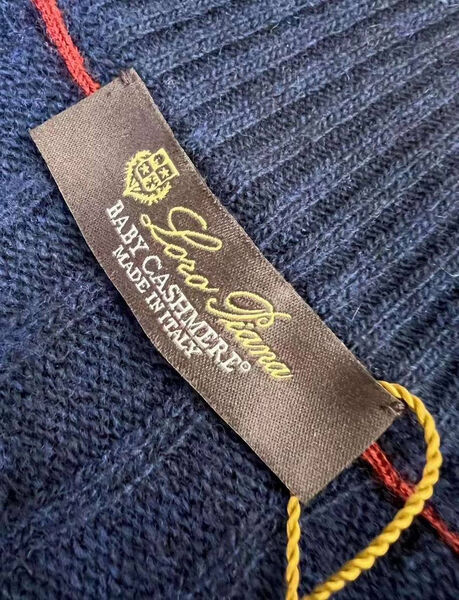 Мужской джемпер Loro Piana мужской вязаная ткань синий 133463-5