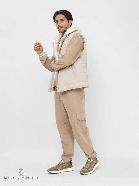 Мужской жилет Brunello Cucinelli мужской бежевый p0374374-1-5