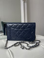 Сумка Chanel Mini женский кожа синий 143086-2