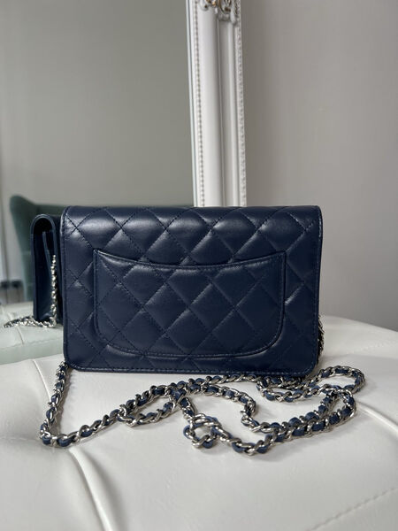 Сумка Chanel Mini женский кожа синий 143086-2