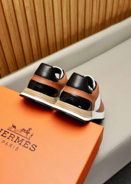 Мужские кроссовки Hermès мужской кожа белый 140300-5