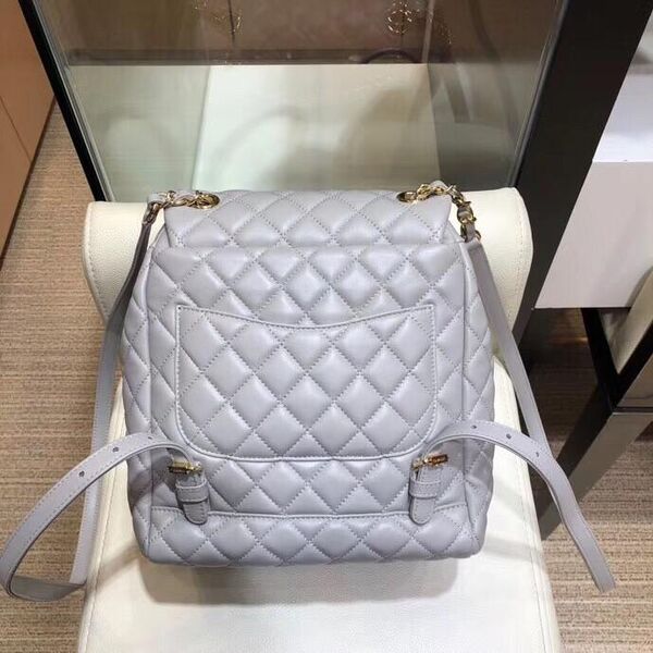 Рюкзак Chanel мужской кожа графитовый 20138-3