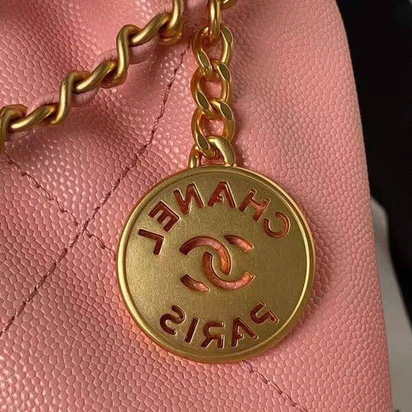 Сумка Chanel 22 женский кожа розовый 126353-4
