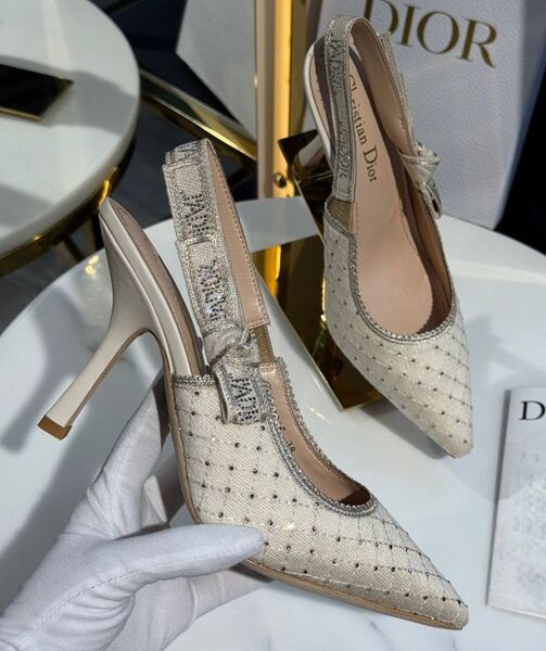 Туфли Christian Dior женский текстиль графитовый 190915