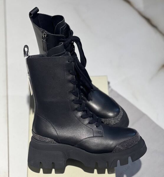 Ботинки Brunello Cucinelli женский кожа черный 98279