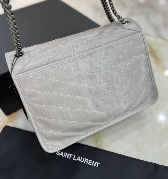 Сумка Saint Laurent Niki Medium женский кожа графитовый 160387-4