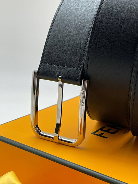 Мужской ремень Fendi мужской кожа черный 135003-4