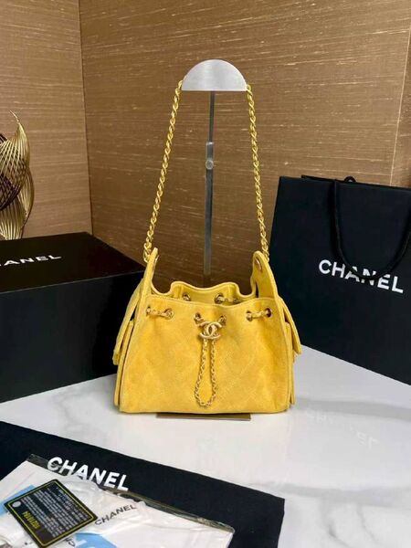 Сумка Chanel женский замша желтый s8384612-1-3