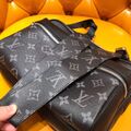 Мужская сумка мессенджер Louis Vuitton Outdoor Pm мужской кожа черный 42846-9