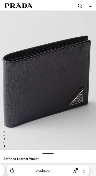 Мужской портмоне Prada мужской кожа черный 173612-2