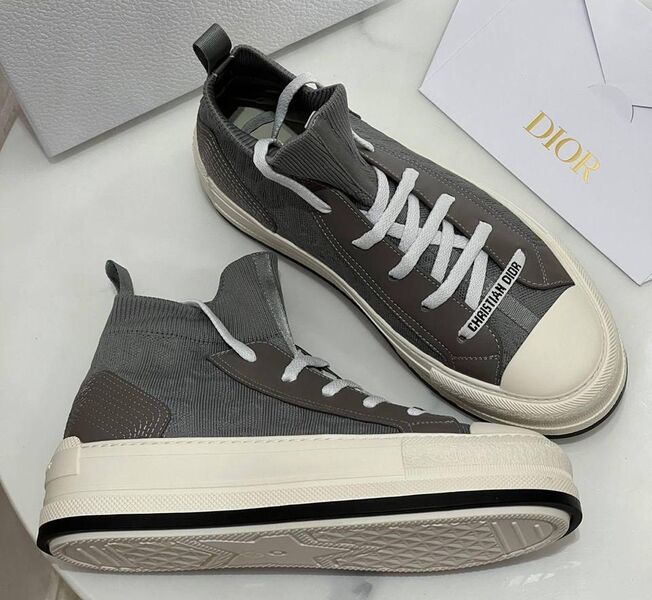 Кеды Christian Dior женский текстиль графитовый 180634