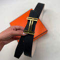 Мужской ремень двусторонний Hermès мужской кожа белый 53327