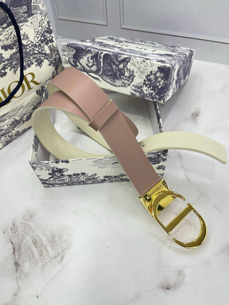 Женский ремень Christian Dior женский кожа бежевый 139088-2