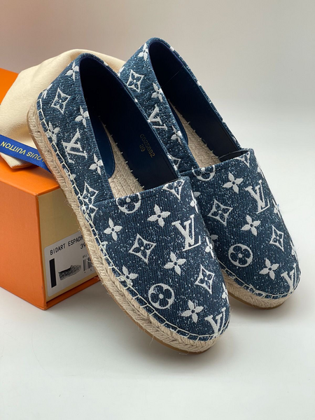 Эспадрильи Louis Vuitton женский текстиль синий 91382-3
