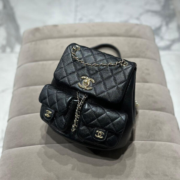 Рюкзак Chanel женский кожа черный 118822-5