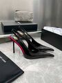 Женские туфли Saint Laurent женский кожа swift черный,серебристый h8142317-1