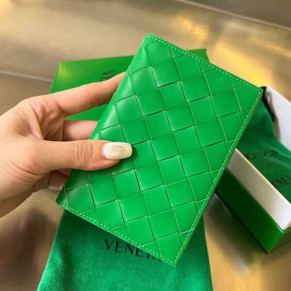 Мужская обложка на паспорт Bottega Veneta мужской кожа болотный 113495-9