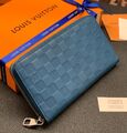 Портмоне Louis Vuitton мужской кожа chèvre темно-синий 61903